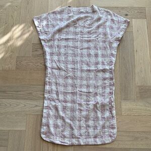 Beige and Pink Textured Fabric Kaftan